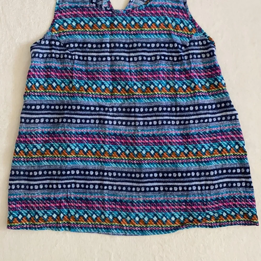 {NWT} Vera Bradley | Indigo Stripe Sleeveless Rayon Pajama Tank Top (M 8-10) - Picture 6 of 15
